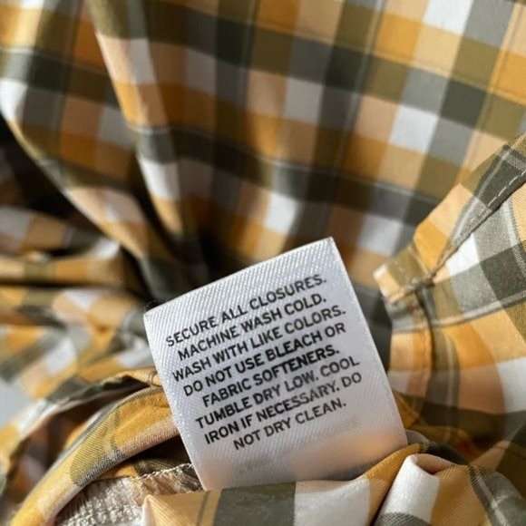 REI Men’s Yellow Plaid Outdoor Shirt Vented M - Picture 11 of 11